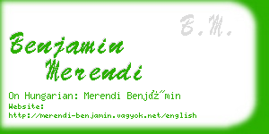 benjamin merendi business card